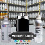 شیشه اورجینال مشکی و نقره‌ای عطر مونت بلانک لجند در فضایی کلاسیک و مردانه